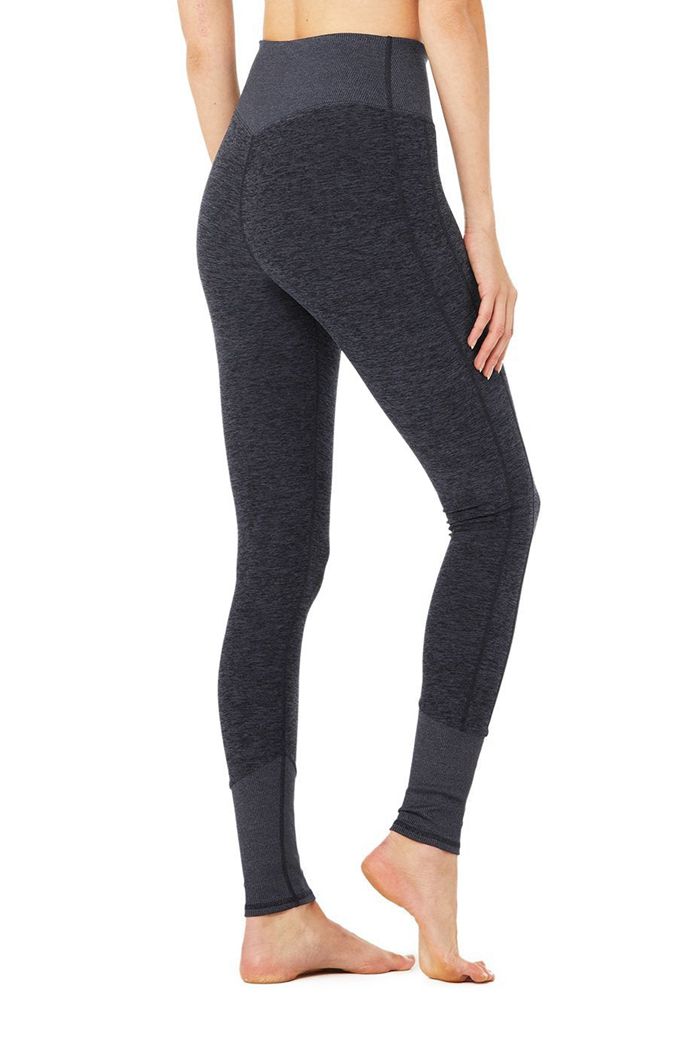 Navy Alo Yoga High-Waist Alosoft Lounge Women's Leggings | 93127AJIN