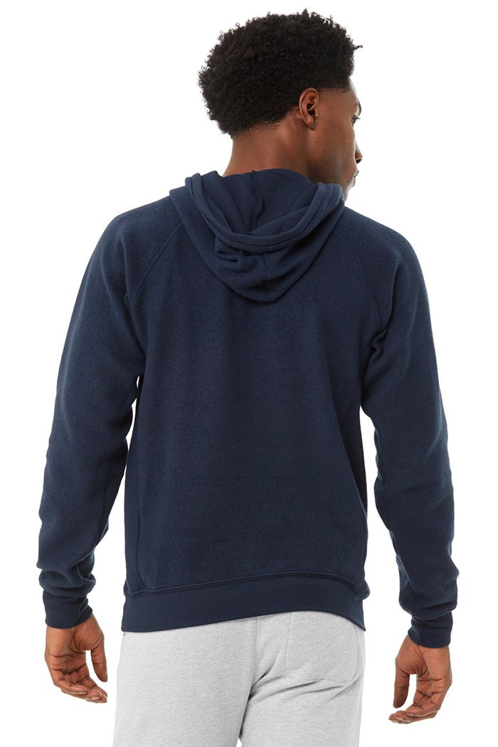 Navy Alo Yoga The Triumph Men's Hoodie | 08936WTDB