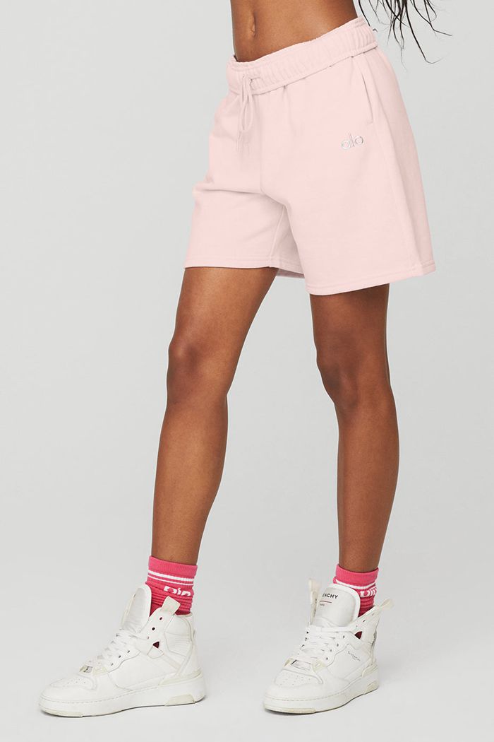 Pink Alo Yoga Accolade Sweat Women's Short | 71604LSYE