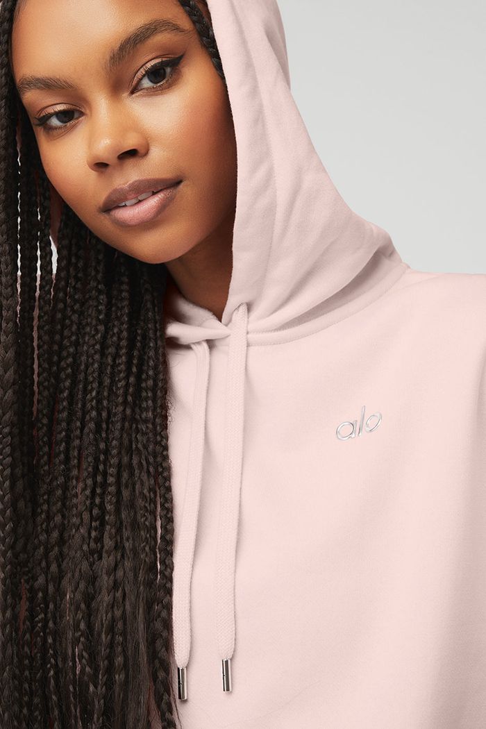 Pink Alo Yoga Accolade Women's Hoodie | 49537ZMQF