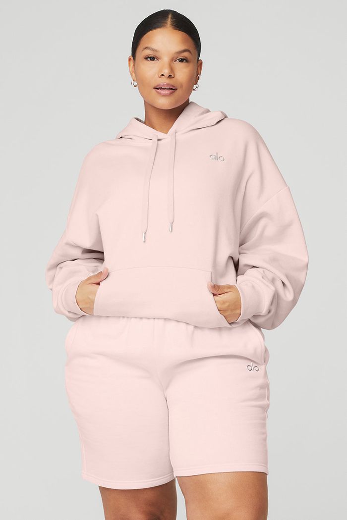 Pink Alo Yoga Accolade Women's Hoodie | 49537ZMQF