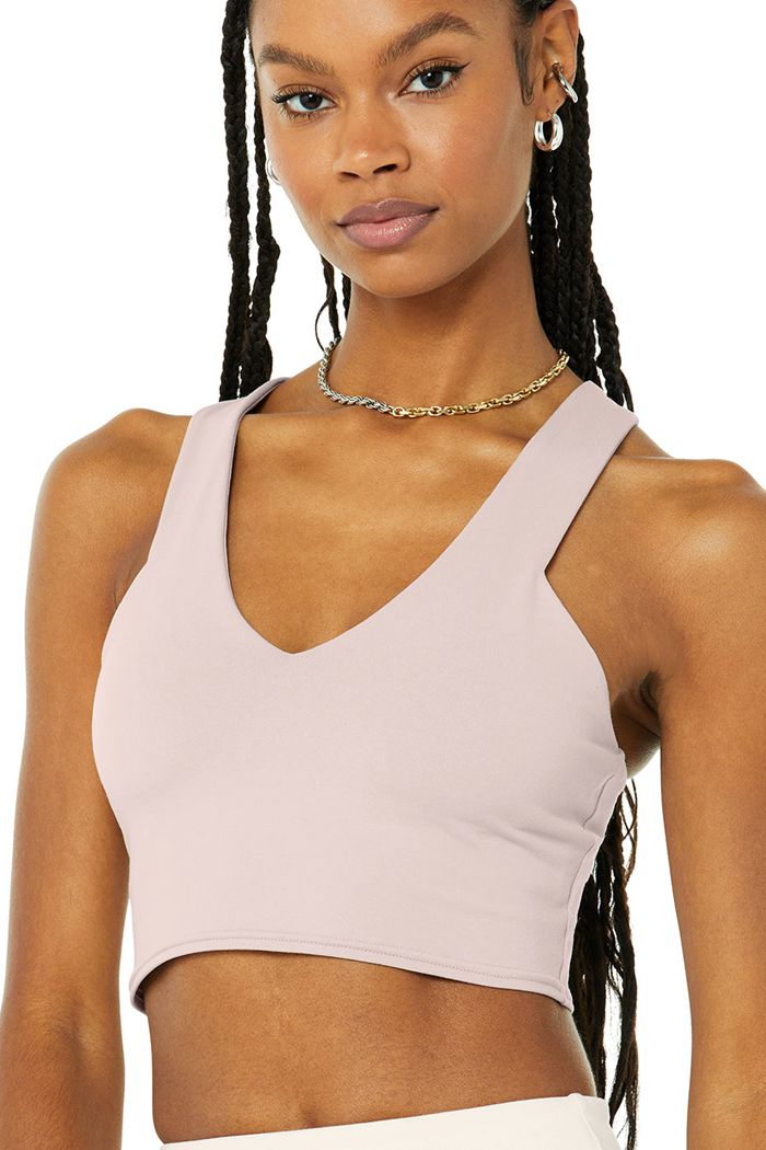 Pink Alo Yoga Airbrush Real Women's Tank Tops | 18306KFXV