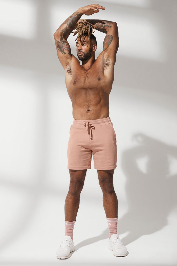 Pink Alo Yoga Chill Men's Short | 86951THRB