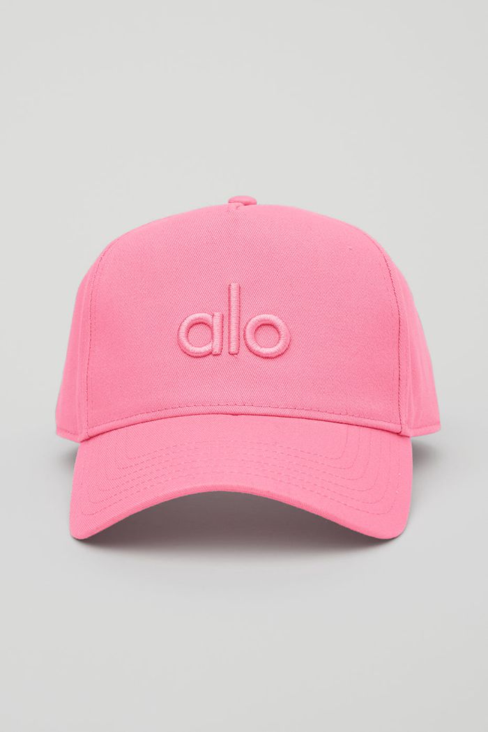 Pink Alo Yoga District Trucker Women's Hats | 87146HNXT