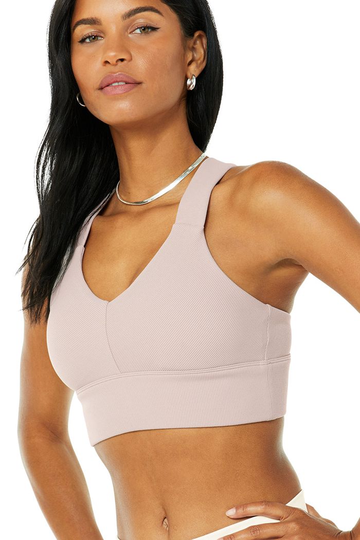 Pink Alo Yoga Emulate Women's Bras | 75189NXST