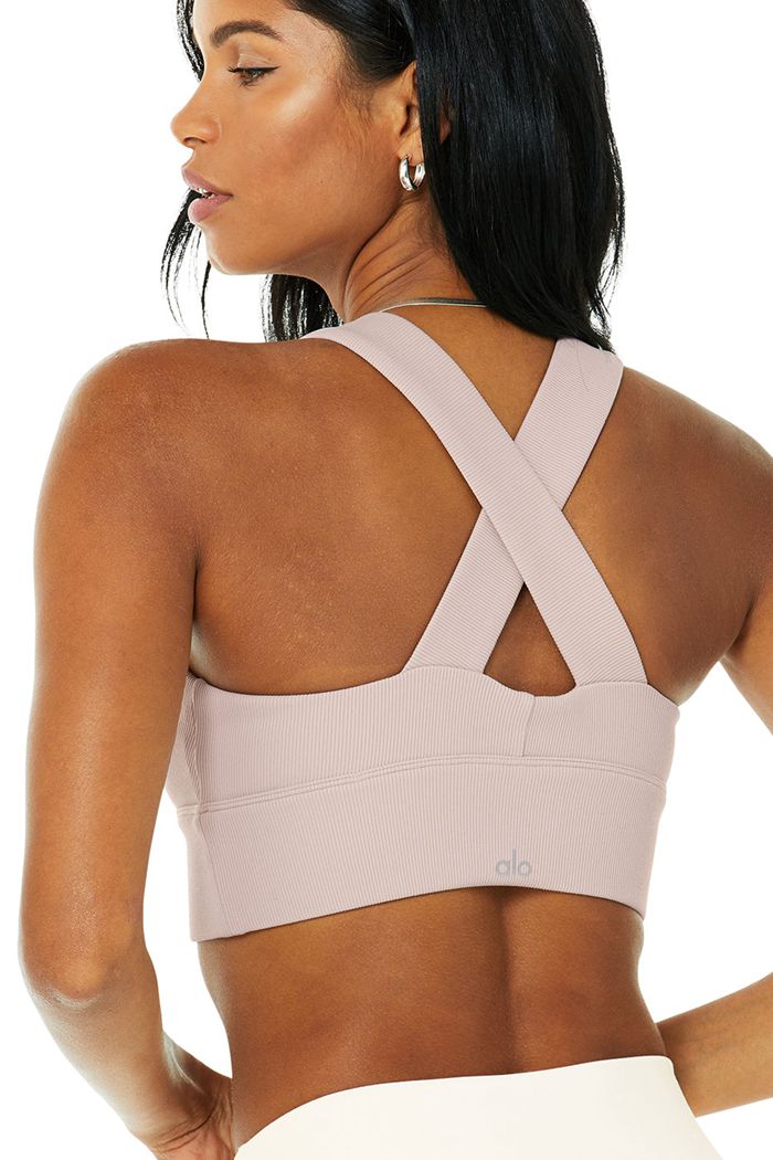 Pink Alo Yoga Emulate Women's Bras | 75189NXST