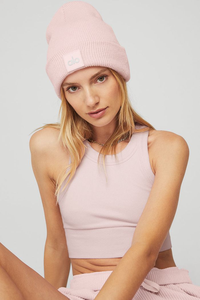 Pink Alo Yoga Everyday Women's Beanie | 56379YWIX