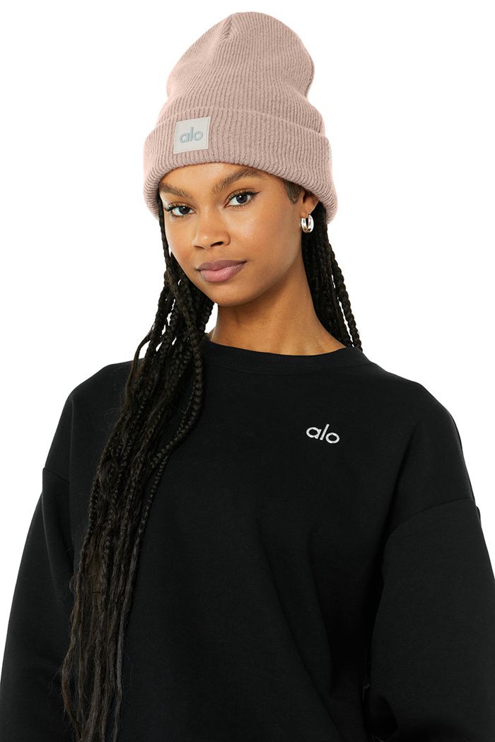 Pink Alo Yoga Everyday Women's Beanie | 91085QJUY