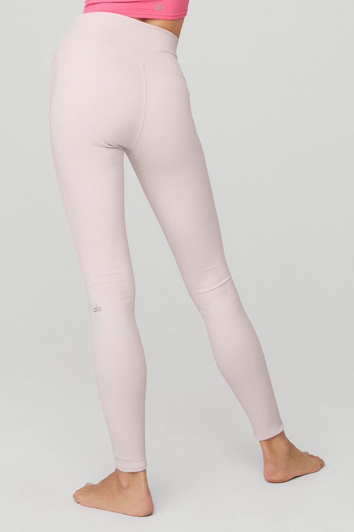 Pink Alo Yoga High-Waist Airbrush Women's Leggings | 02568QCVL