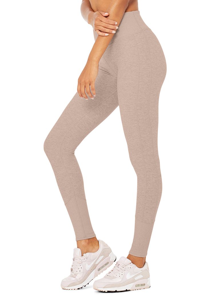 Pink Alo Yoga High-Waist Alosoft Lounge Women's Leggings | 93201NUGW