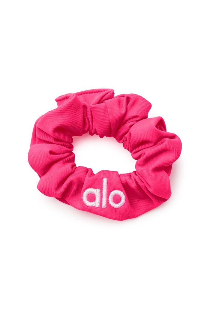 Pink Alo Yoga Neon Women\'s Scrunchie | 91576LZBN