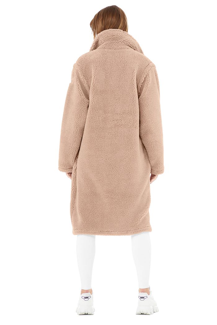 Pink Alo Yoga Oversized Sherpa Trench Women's Coat | 02697RTIO