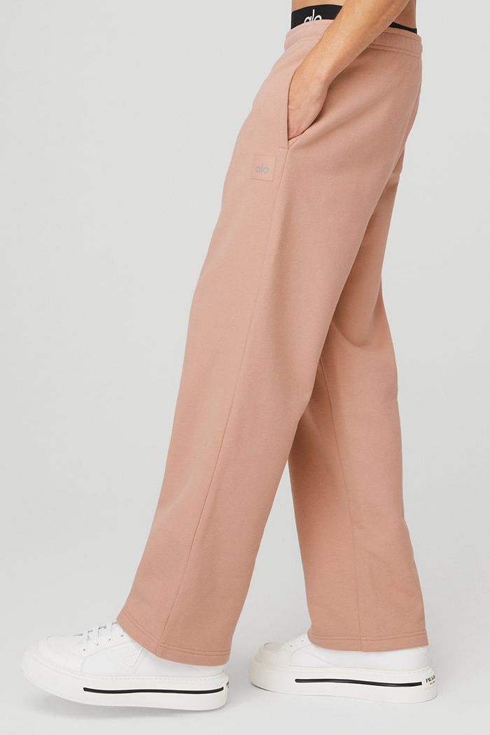 Pink Alo Yoga Renown Sweat Men's Pants | 61095ZECT