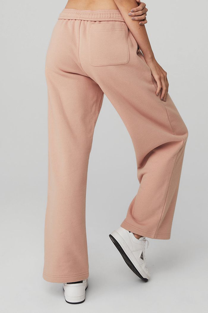 Pink Alo Yoga Renown Sweat Women's Pants | 85973RGXB