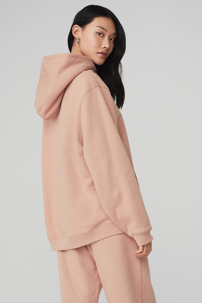 Pink Alo Yoga Renown Women's Hoodie | 16342VJMR