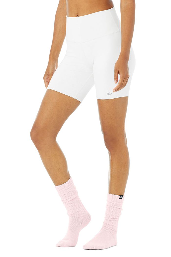 Pink Alo Yoga Scrunch Women's Socks | 01862QHWU