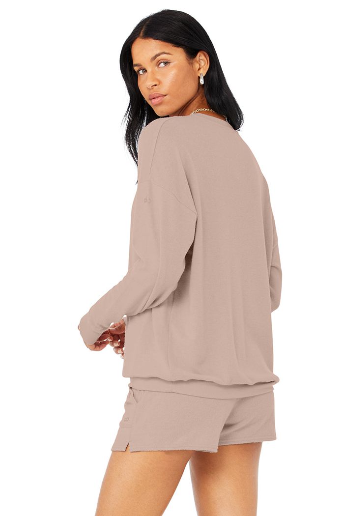 Pink Alo Yoga Soho Women's Pullover | 82156HGYM