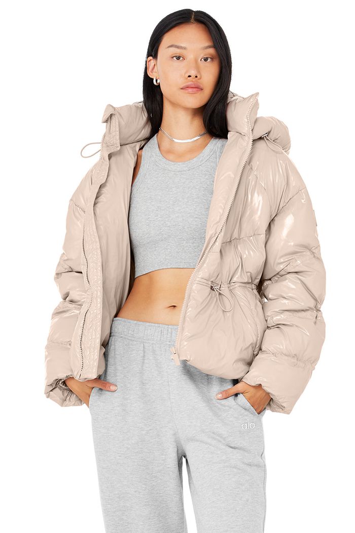 Pink Alo Yoga Stunner Puffer Women's Jackets | 60317JHIN