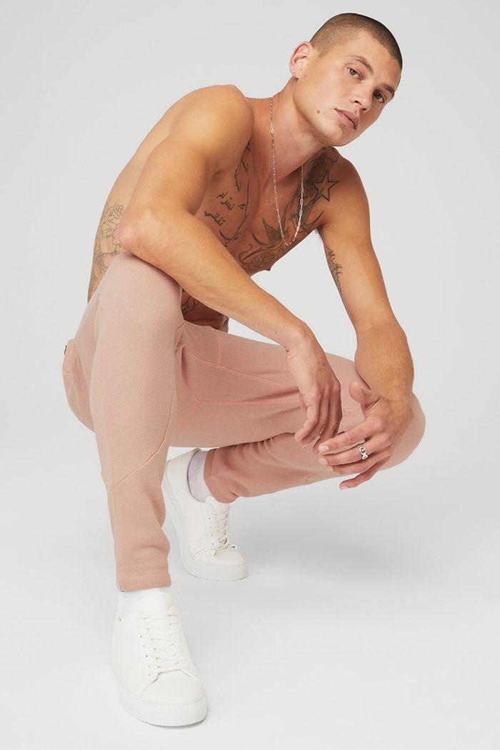 Pink Alo Yoga The Triumph Sweat Men's Pants | 26938PQJG