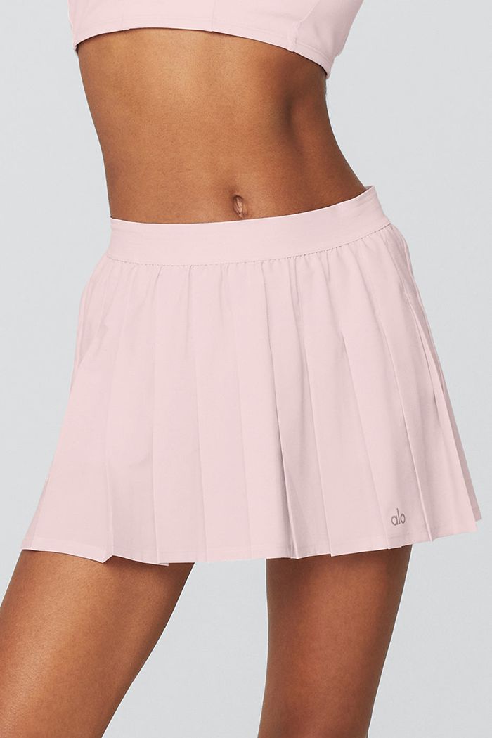 Pink Alo Yoga Varsity Tennis Women's Skirts | 78964QXRN