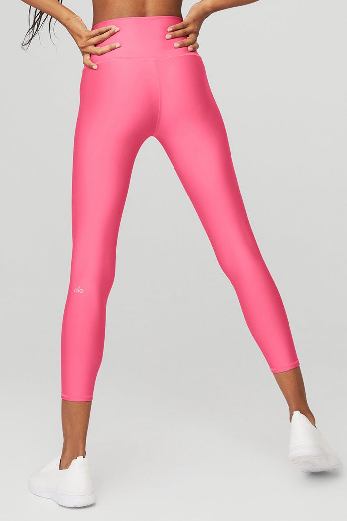 Pink Fuchsia Alo Yoga 7/8 High-Waist Airlift Women's Leggings | 53129YCDU