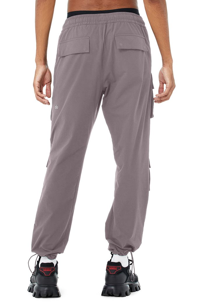 Purple Alo Yoga Cargo Venture Men's Pants | 62945XEOI