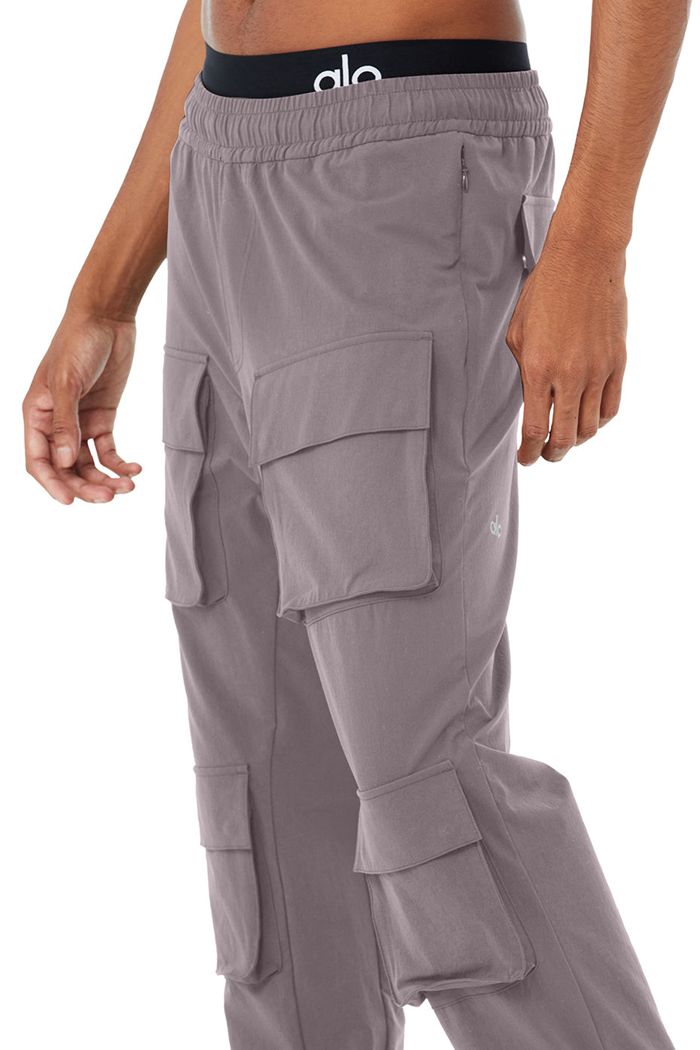 Purple Alo Yoga Cargo Venture Men's Pants | 62945XEOI