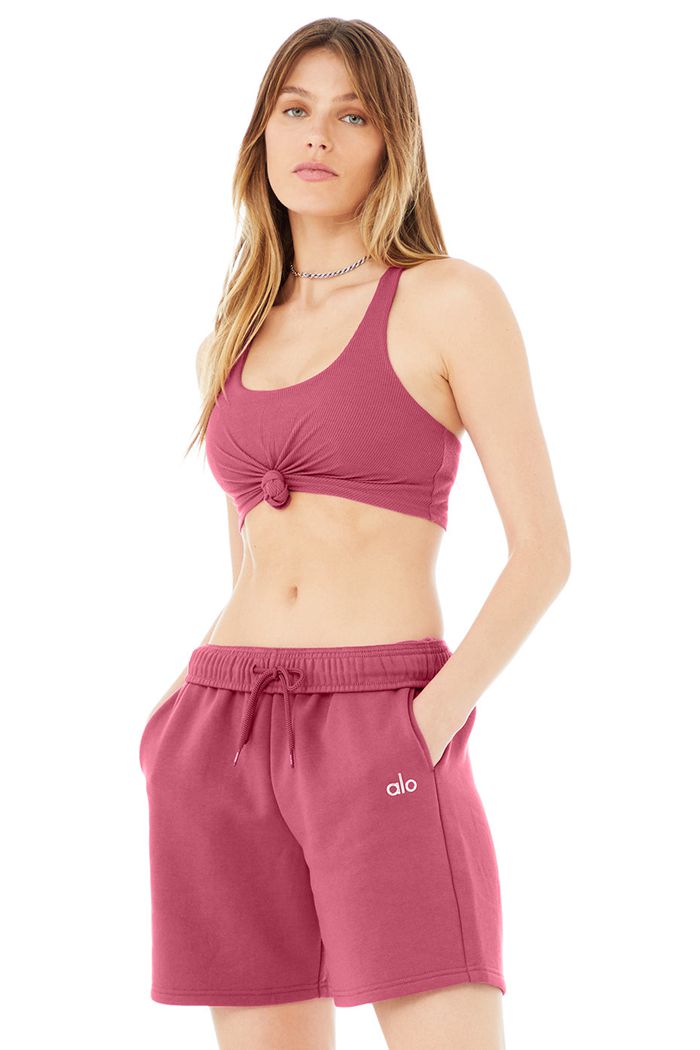 Purple Alo Yoga Knot Women's Bras | 30584NQSK