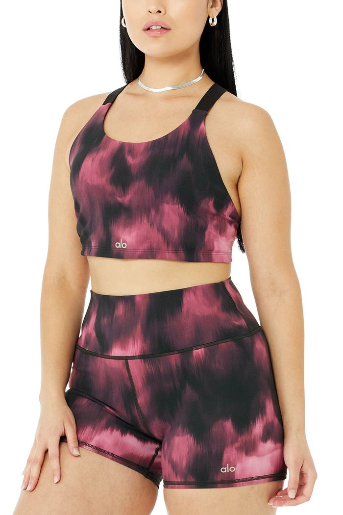 Purple Alo Yoga Vapor Aurora Take Charge Women's Bras | 68927RFVW