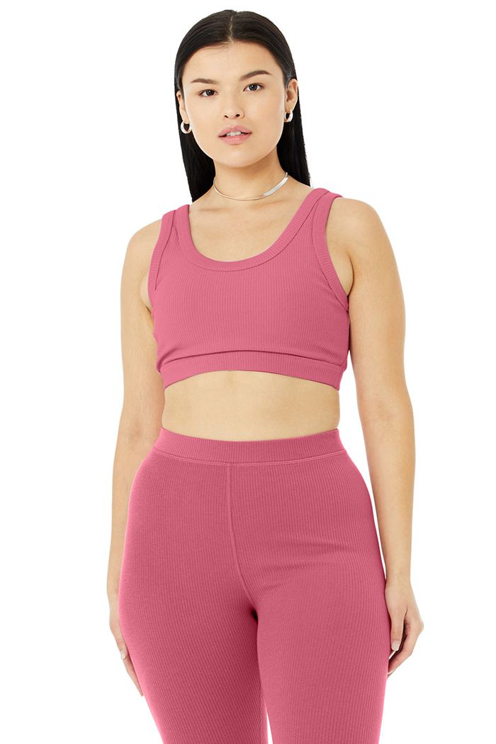 Purple Alo Yoga Wellness Women's Bras | 39806YDQX