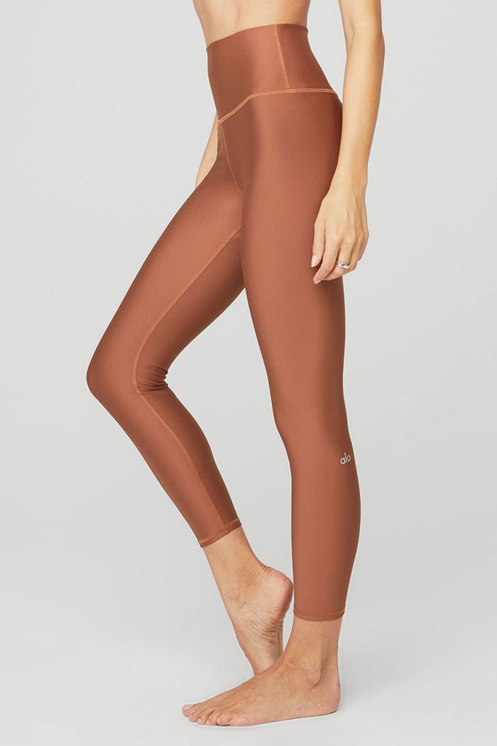 Red Alo Yoga 7/8 High-Waist Airlift Women's Leggings | 13275AKJL