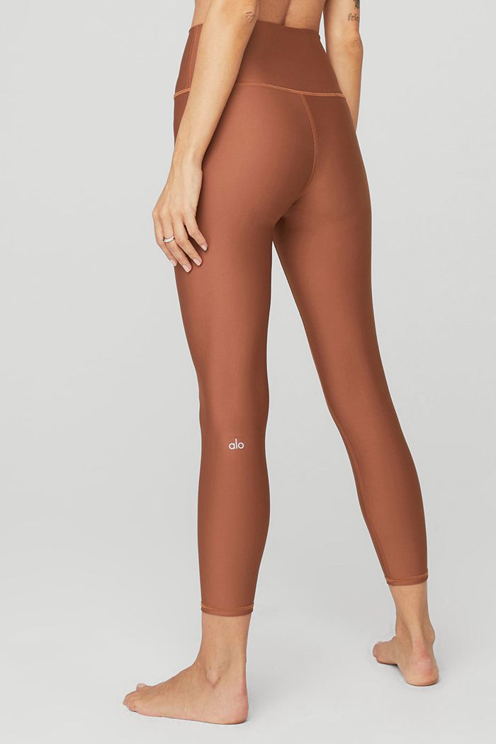 Red Alo Yoga 7/8 High-Waist Airlift Women's Leggings | 13275AKJL