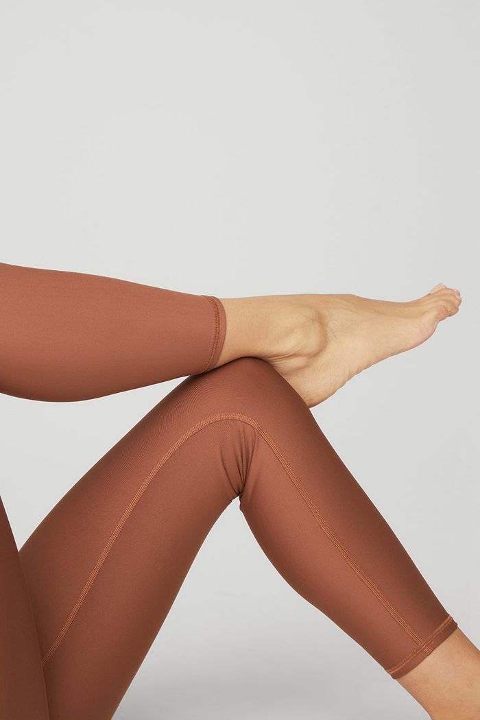 Red Alo Yoga 7/8 High-Waist Airlift Women's Leggings | 13275AKJL