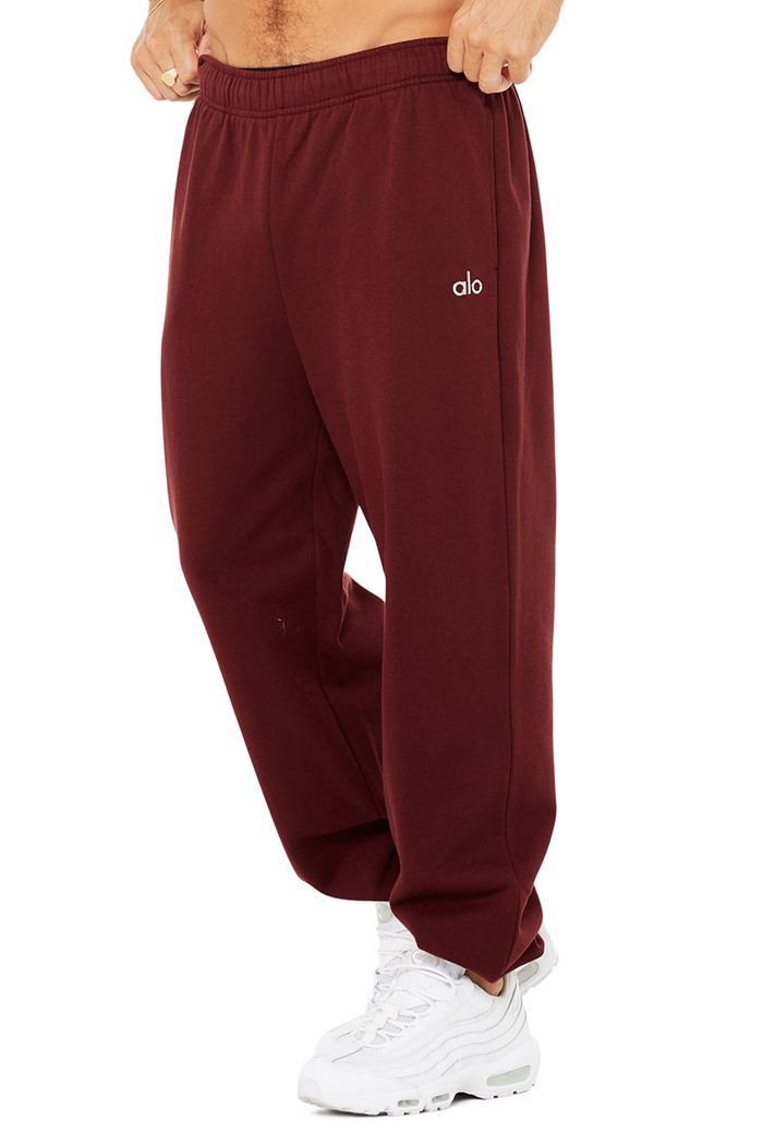 Red Alo Yoga Accolade Sweat Men\'s Pants | 23860CDFS