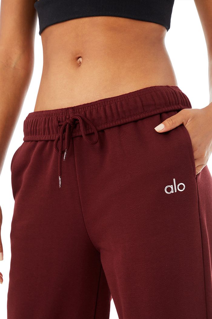 Red Alo Yoga Accolade Sweat Women's Pants | 02835YKRQ