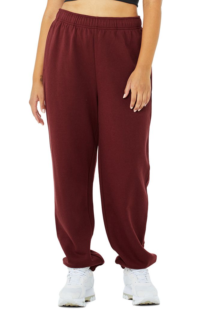 Red Alo Yoga Accolade Sweat Women's Pants | 02835YKRQ