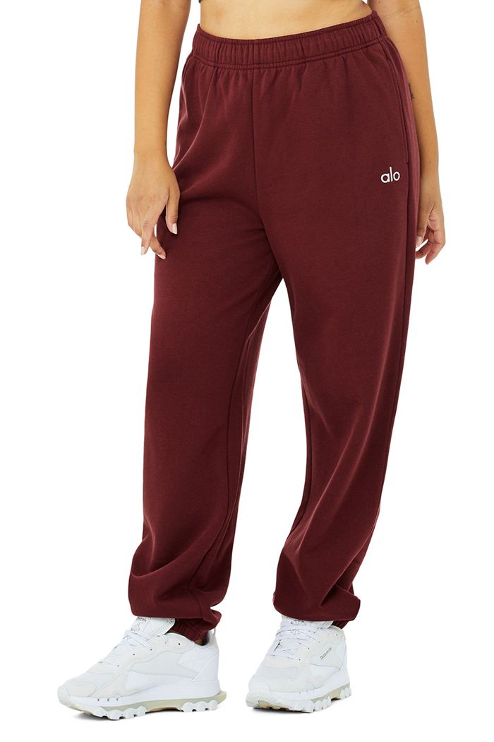 Red Alo Yoga Accolade Sweat Women's Pants | 02835YKRQ