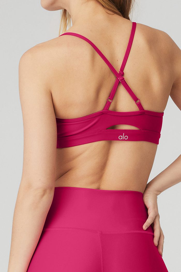 Red Alo Yoga Airlift Intrigue Women's Bras | 95273YMAQ