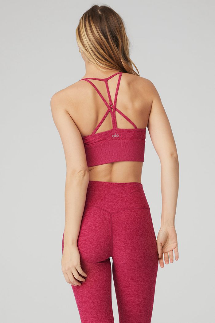 Red Alo Yoga Alosoft Lavish Women's Bras | 92687JWZX