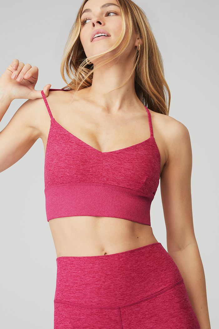 Red Alo Yoga Alosoft Lavish Women's Bras | 92687JWZX