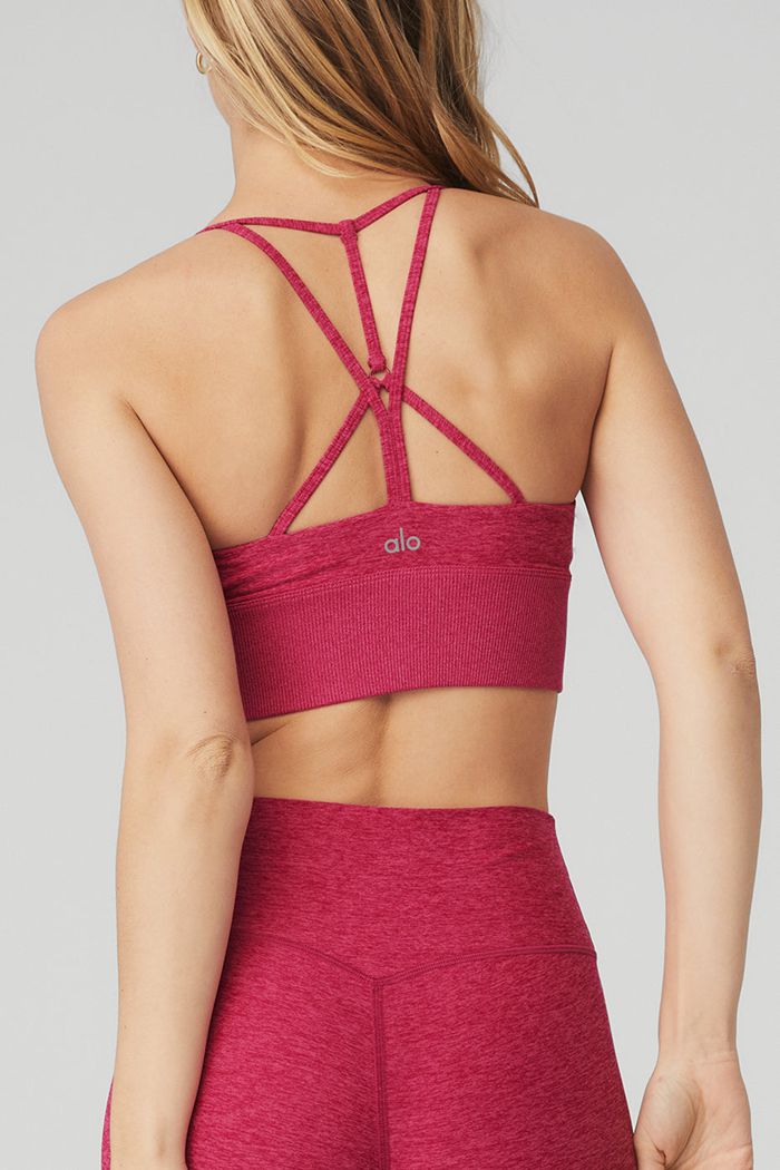 Red Alo Yoga Alosoft Lavish Women's Bras | 92687JWZX