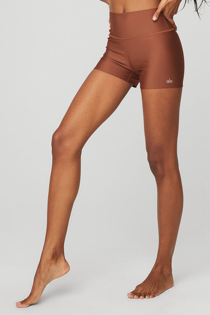 Red Alo Yoga High-Waist Airlift Women's Short | 25371RTUI