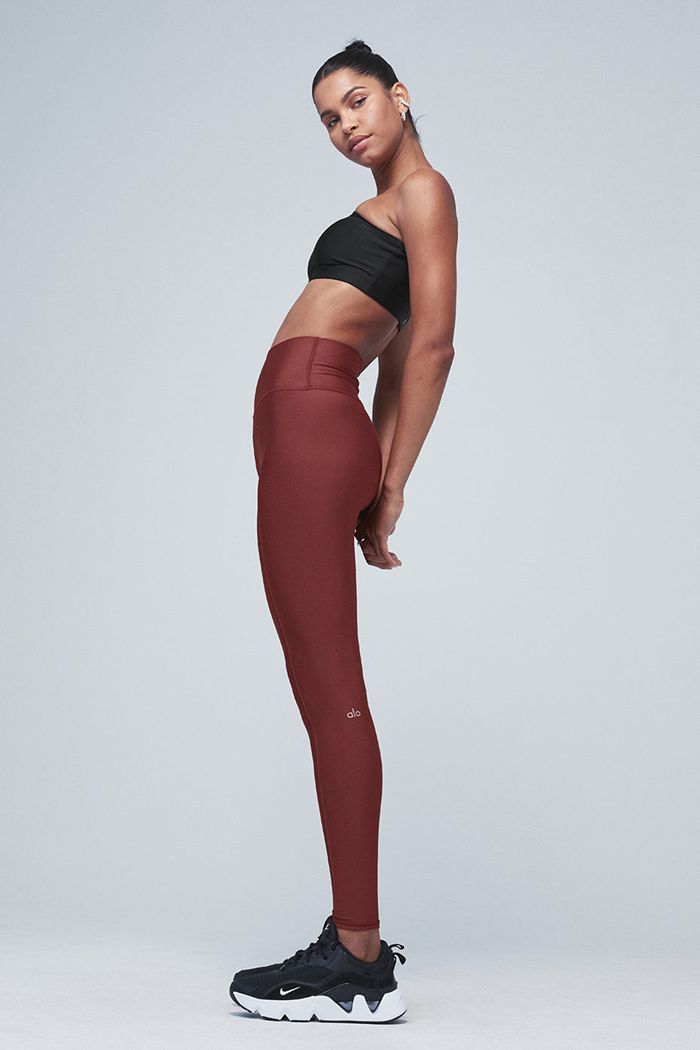 Red Alo Yoga High-Waist Airlift Women's Leggings | 52641FEWZ