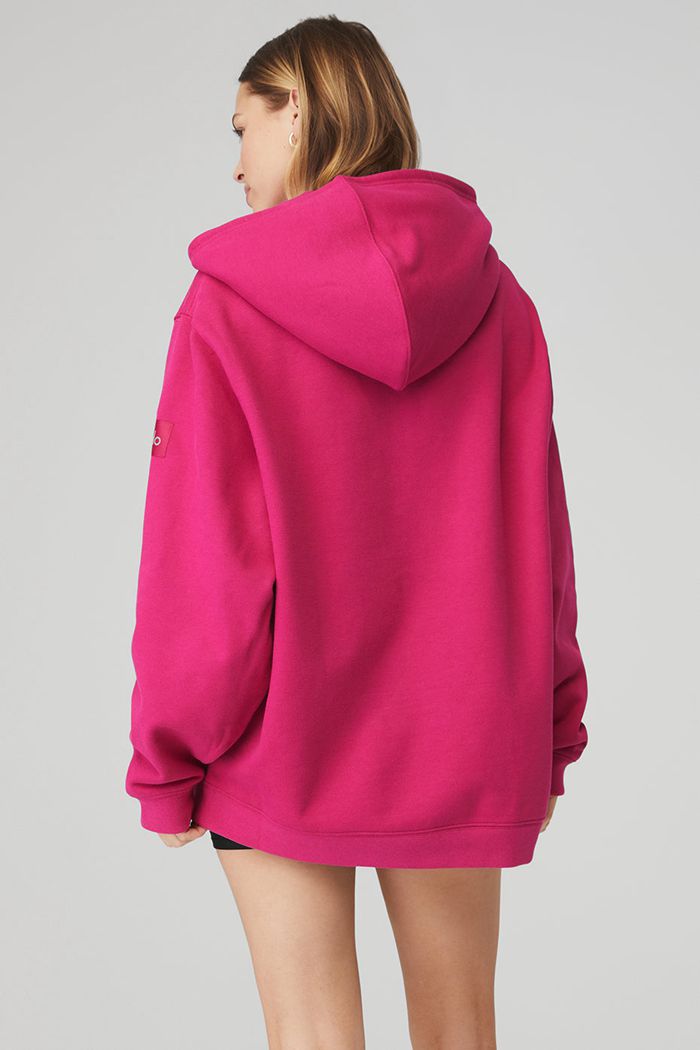 Red Alo Yoga Renown Women's Hoodie | 42918LREI