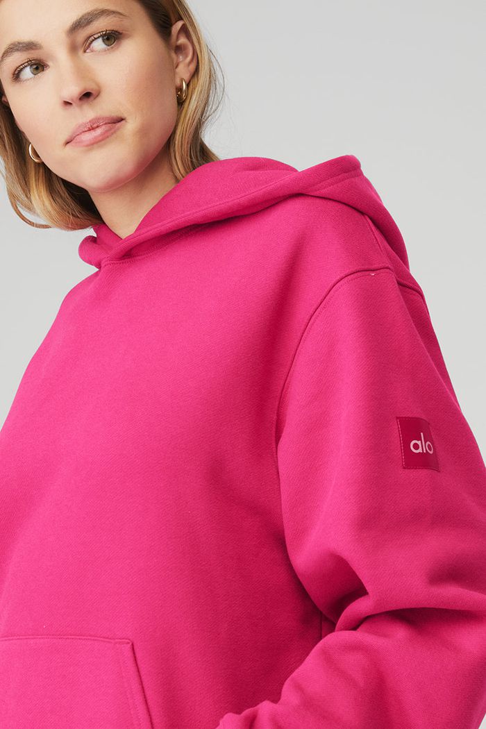 Red Alo Yoga Renown Women's Hoodie | 42918LREI