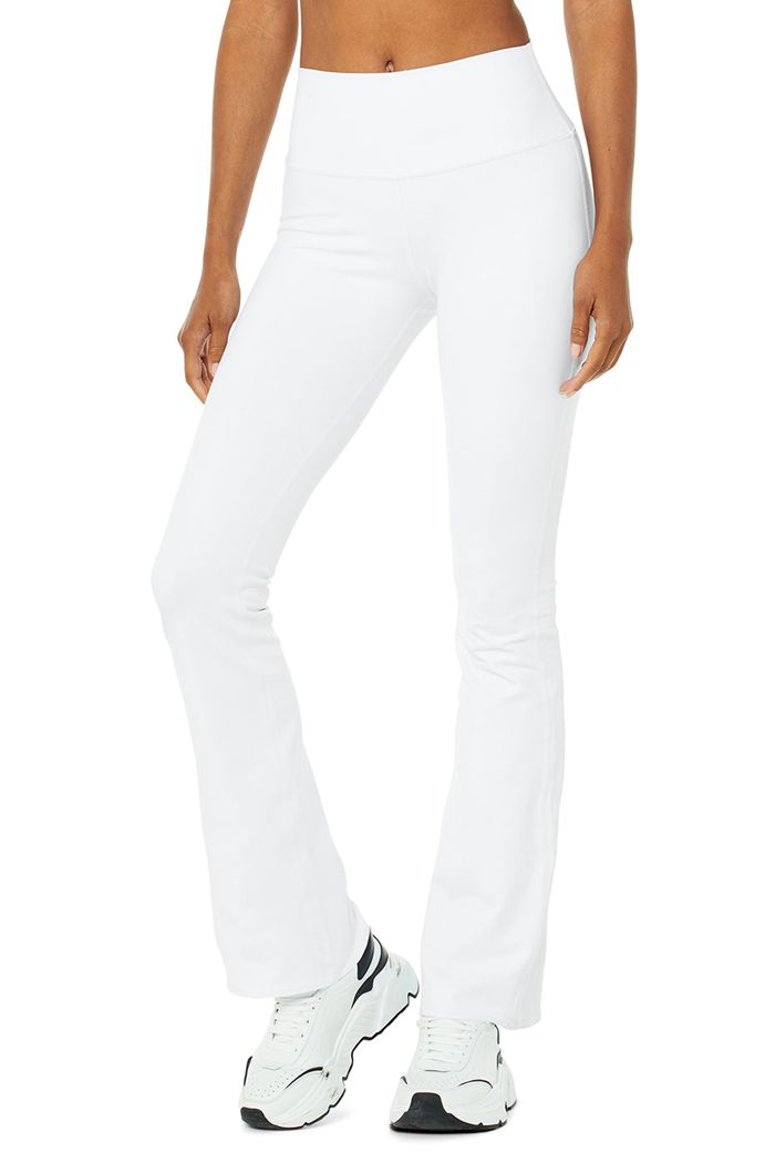 White Alo Yoga Airbrush High-Waist Bootcut Women's Leggings | 79461GQPH