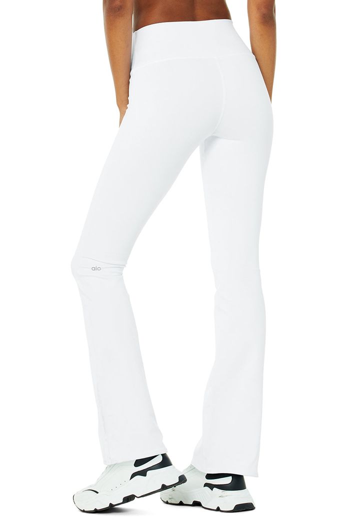 White Alo Yoga Airbrush High-Waist Bootcut Women's Leggings | 79461GQPH