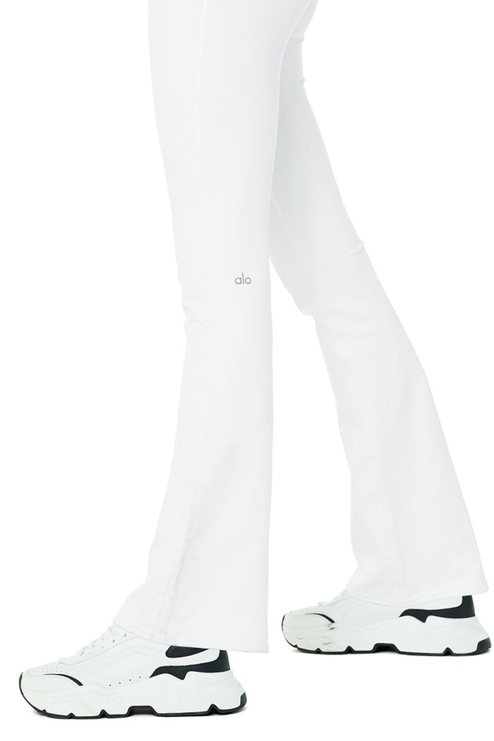 White Alo Yoga Airbrush High-Waist Bootcut Women's Leggings | 79461GQPH