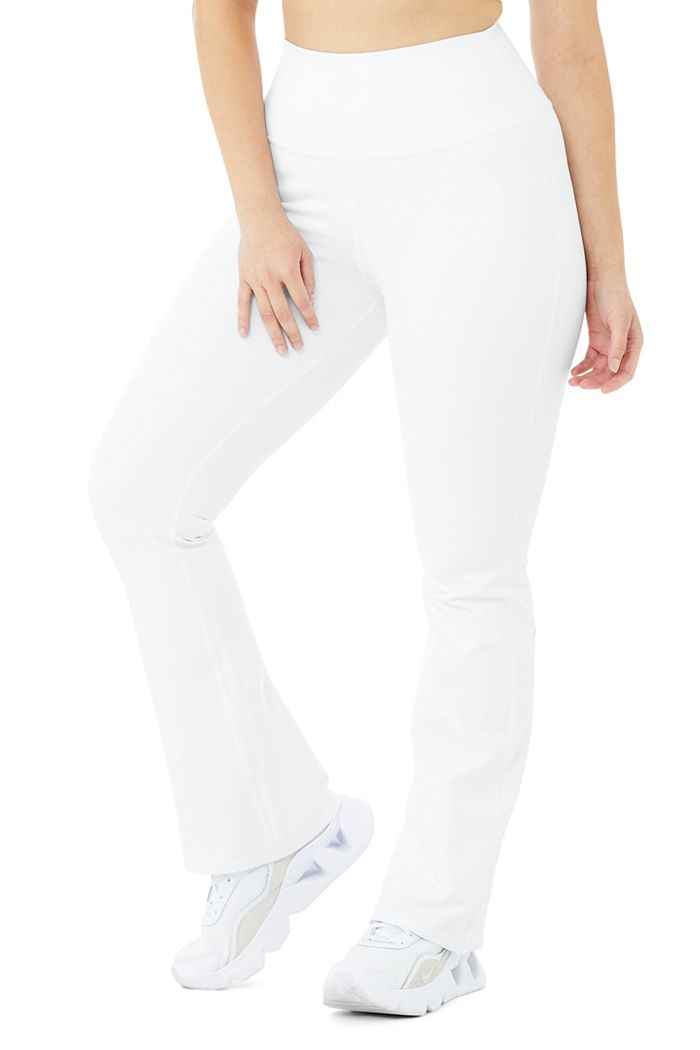 White Alo Yoga Airbrush High-Waist Bootcut Women's Leggings | 79461GQPH