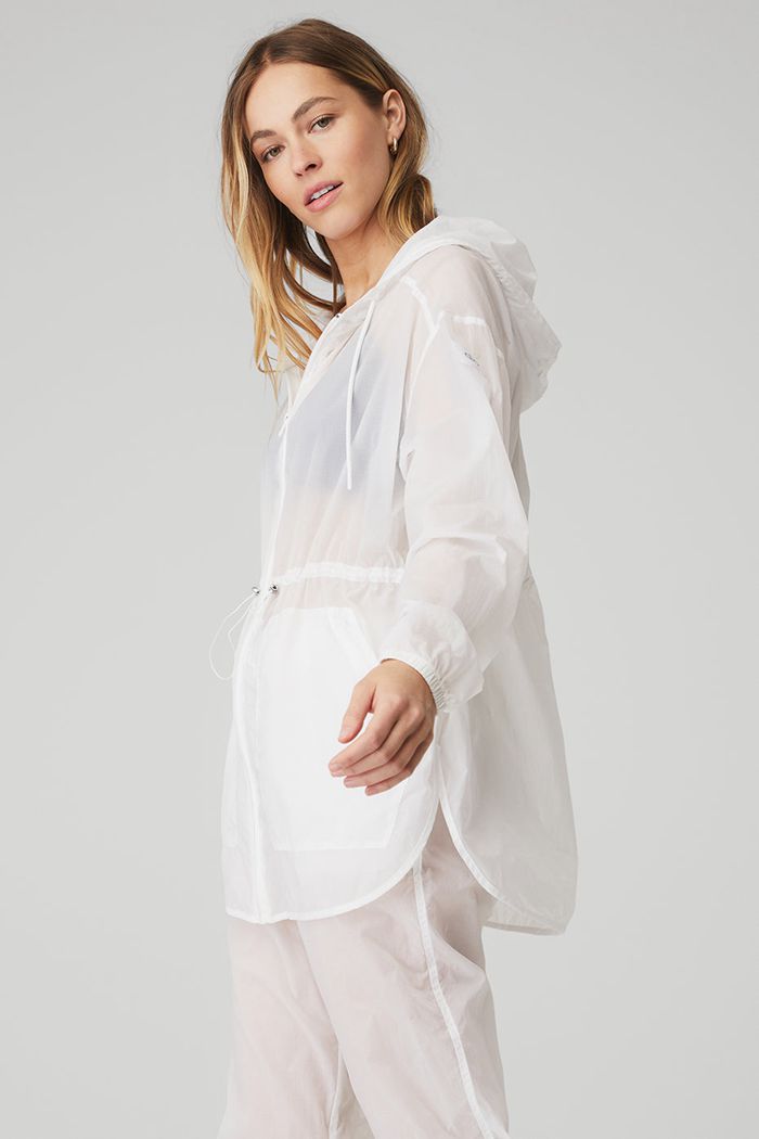 White Alo Yoga Cloud Nine Women's Jackets | 72180LWTS